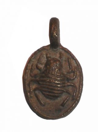 Africa Antik Bronze Copper Medal Beetle