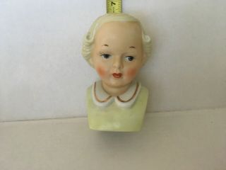 Really Cute Vintage Head Vase.  Young Lady With Blonde Hair.  Cond.