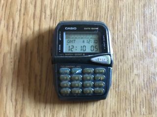 Casio Data Bank Vintage Calculator Lcd Digital Watch Dbm - 150 Telememo 150
