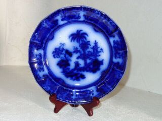 Antique Flow Blue China Shapoo Plate