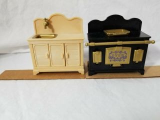 Vintage 1987 Sylvanian Families Epoch Japan Kitchen Sink And Oven