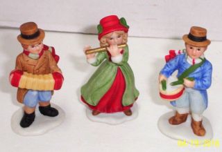 Homco 5104 Musical Christmas Figurines Set Of 3 Home Interior -