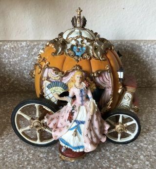 Fitz & Floyd Cinderella Pumpkin Carriage Music Box Swan Lake