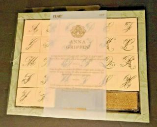 Anna Griffin Foam - Mount Stamp Set Antique Alphabet 26 Stamps Scrapbooking Htf