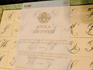 Anna Griffin Foam - Mount Stamp Set Antique Alphabet 26 Stamps Scrapbooking HTF 2