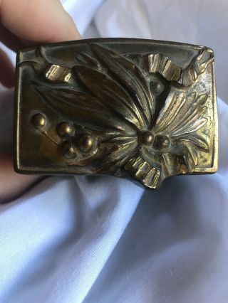 Antique Small Art Nouveau Jewelry Casket Trinket Gold Ring Box 1340 5