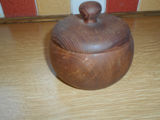 Turned Redwood Treen Pot