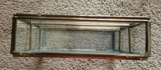 Vtg Glass and Brass Small Curio Wall/Table Top Display Cabinet for Miniatures 5