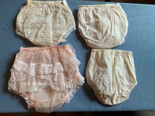 vintage Diaper covers rubber Pants for Full Sized Baby dolls sz 3 mo.  6 mo. 2