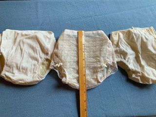 vintage Diaper covers rubber Pants for Full Sized Baby dolls sz 3 mo.  6 mo. 4