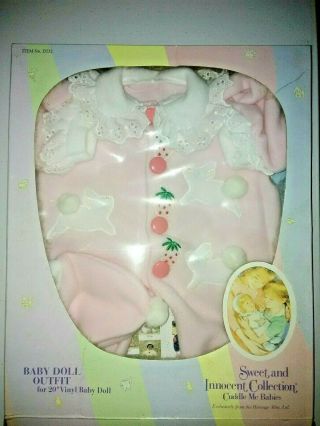 Cuddle Me Babie Sweet & Innocent Pink Bunny Sleeper Baby Doll Outfit