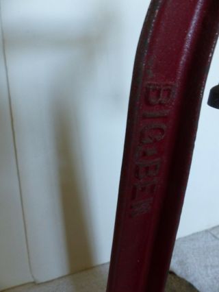 Vintage Antique BIG BEN Red Bottle Capper Corker Cast Iron Drill Press 2