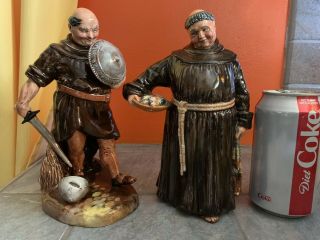 Royal Doulton The Jovial Monk & Friar Tuck Figurines Hn 2143 & Hn 2144