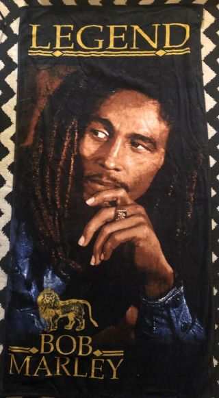 Vintage Bob Marley Beach Towel Reggae Music
