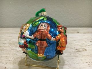 Polonaise Globe (world) Small World Mercury Glass Ornament