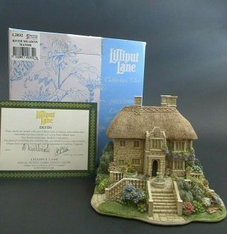 Lilliput Lane River Meadow Manor L2832 With Deeds