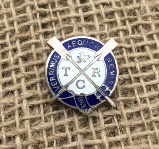 Antique Victorian Torquay Rowing Club Enamel Pin Badge
