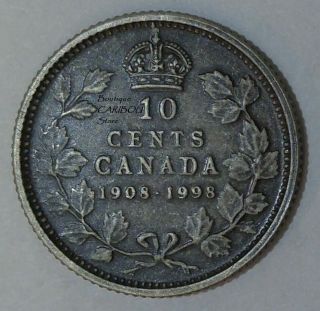 1998 Canada Silver Proof  Antique Finish  10 Cents