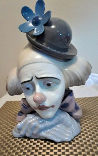 Lladro Clowns " Pensive Clown " 5130 Retired Figurine
