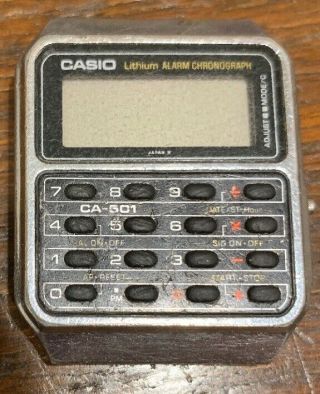 Non - Vintage 1984 Casio Ca - 501 Digital Calculator Watch 437.