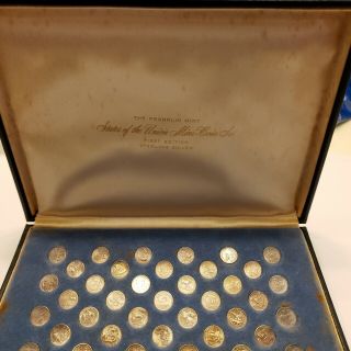 Franklin States Of The Union First Edition Sterling Silver Mini - Coin Set