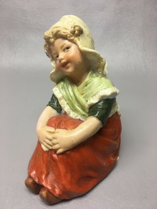 Antique Germany Porcelain Heubach German Piano Baby Dutch Girl Figurine