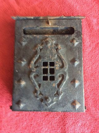 Vintage Arts & Crafts Letter Box/mail Box Mission Style Cast Iron Wall Mount