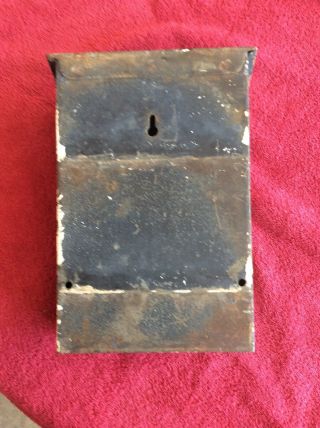 Vintage Arts & Crafts Letter Box/Mail Box Mission Style Cast Iron Wall Mount 4