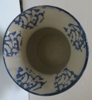 Antique Stoneware Pottery Spongeware Spittoon Cuspidor 2