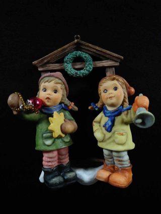 Hummel Ornament Children With Bell And Bauble