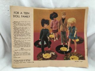 Vintage 1966 Australian Woman’s Weekly Fun Toys To Knit Fashion Teen Tammy Doll