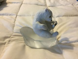 The Franklin Snow Cubs Polar Bear Porcelain Figure