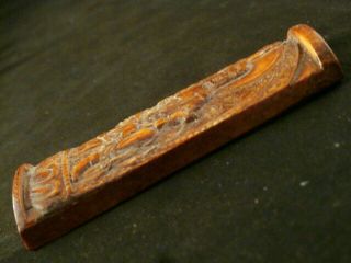 Fine Pure Chinese Old Bone Hand Carved Legendary Arhat Pendant T024 5