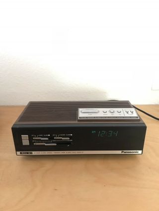 Vintage Panasonic Accu - Set Dual Pulse Alarm Clock Radio Am Fm Model Rc - 6340
