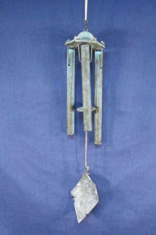 Antique Brass/copper 3 - Tube Wind Chime – Great Patina