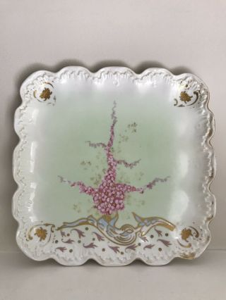 Antique Victorian Limoges B & T Tray France - Hand Painted Signed