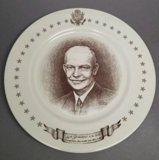 1953 President Dwight D.  Eisenhower Collector Plate 34th Pres.  Delano Studios Ny