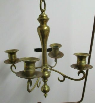 Brass Candelabra Hanging Chandelier Candle Holder Vintage