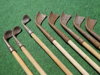 Vintage Hickory Spur & Rut Irons Miniatures Old Golf Antique Memorabilia