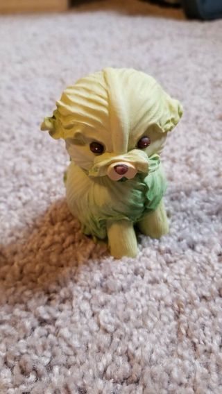 Enesco Home Grown Animal Figurine Cabbage Dog