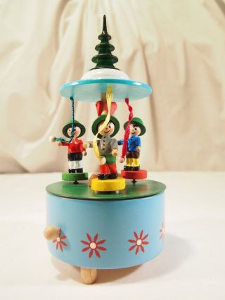 Steinbach Carousel Music Box Maypole Dancers Boys Plays Tales From Vienna Woods
