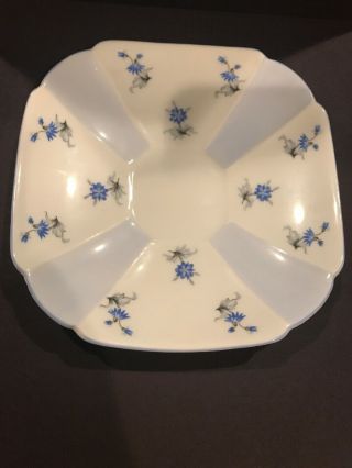 VINTAGE SHELLEY TEA CUP & SAUCER WHITE WITH BLUE FLOWERS 4