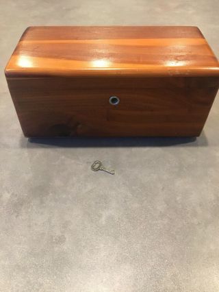 Vtg Mini Lane Cedar Hope Chest Dresser Box Advertise Smulekoff Furniture Key Loc