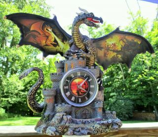 " Revenge Of Madfury " Dragon Clock Bradford Exchange Limited Edition