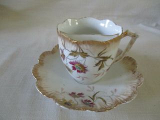 Vintage Mustache Cup And Saucer,  Germany