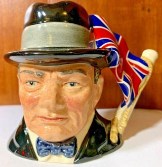 1989 Royal Doulton Toby Jug Mug Cup Sir Winston Churchill Ltd Edition 2349