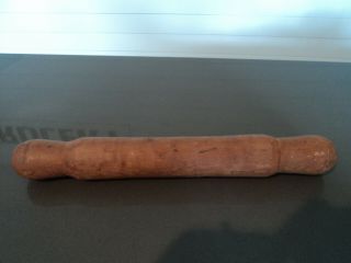 Antique Primitive Early Old Wooden Lathe Turned Rolling Pin