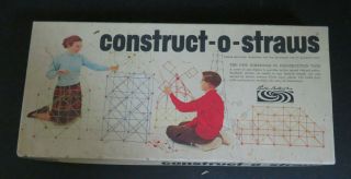 Vintage Game Construct - O - Straws Parker Brothers 1964 No.  114 (f5)