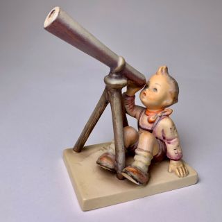 " Star Gazer " Goebel Hummel Figurine Boy With Telescope Western Germany Astronomy