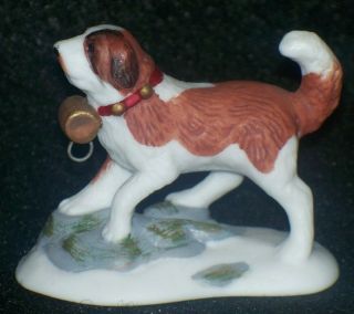 Department 56 Alpine Village St.  Bernard Dog Porcelain Christmas Figurine
